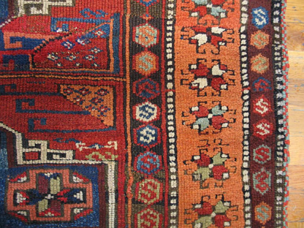 Late 19th Century 19th Century Turkish Anatolian Yuruk Carpet ( 4'3