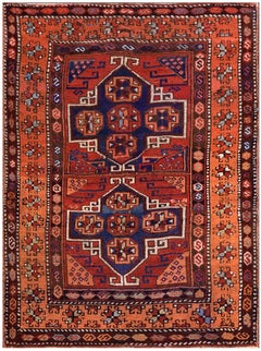 Türkischer Anatolischer Yuruk-Teppich aus dem 19. Jahrhundert ( 4'3" x 5'6" - 130 x 168)