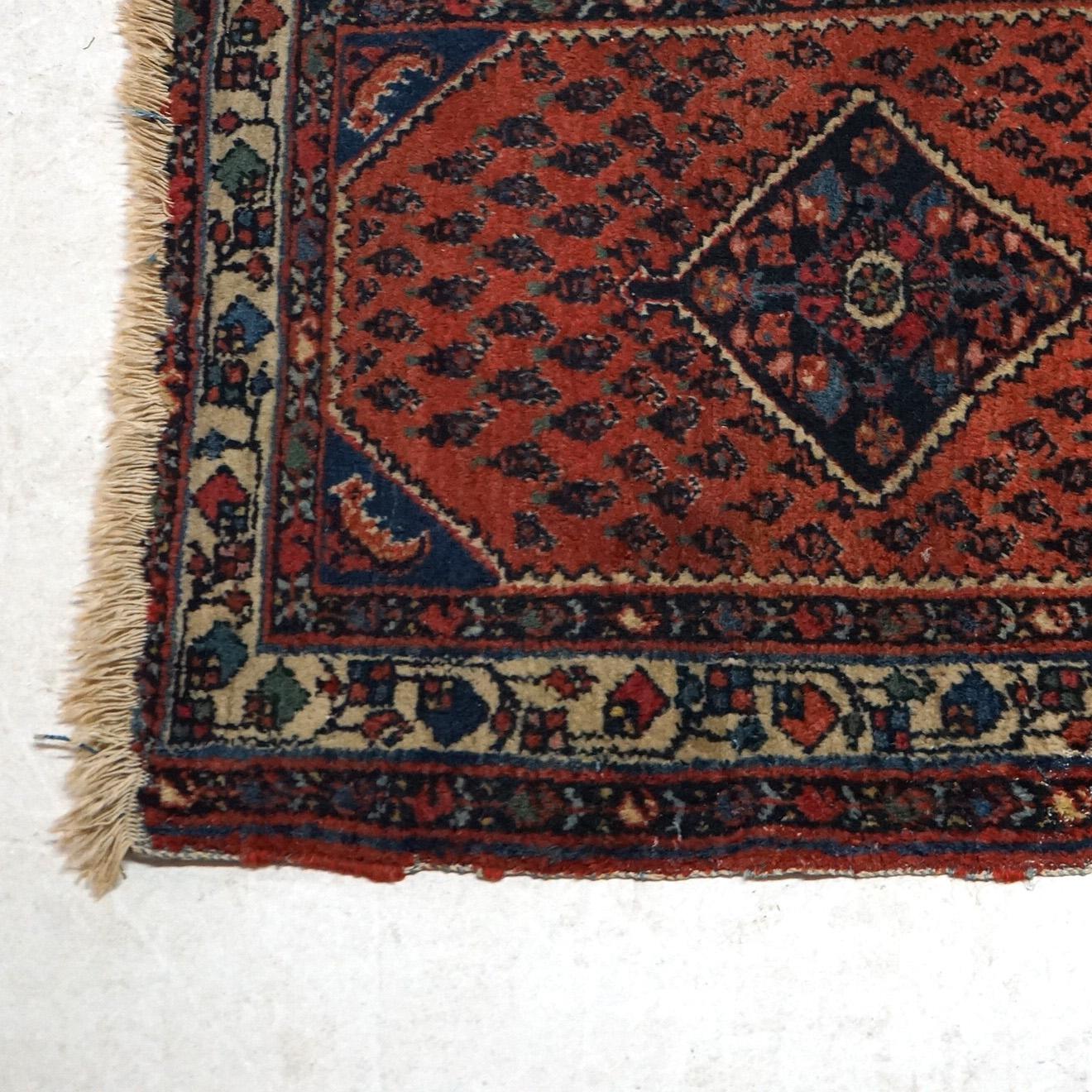 Asian Antique Turkish Wool Oriental Rug Mat Circa 1920