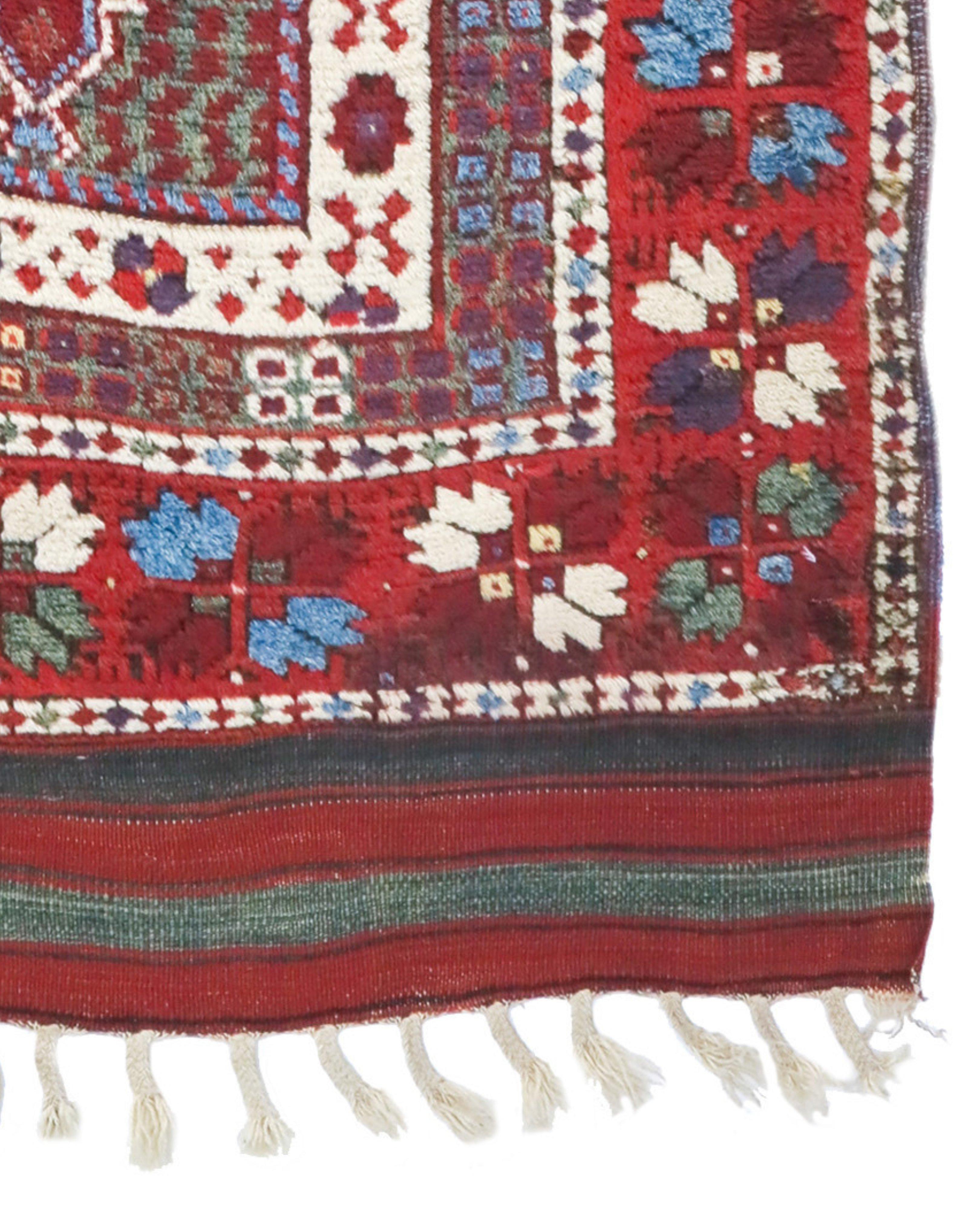 Wool Antique Turkish Yaqcibidir Rug, Early 20th Century For Sale