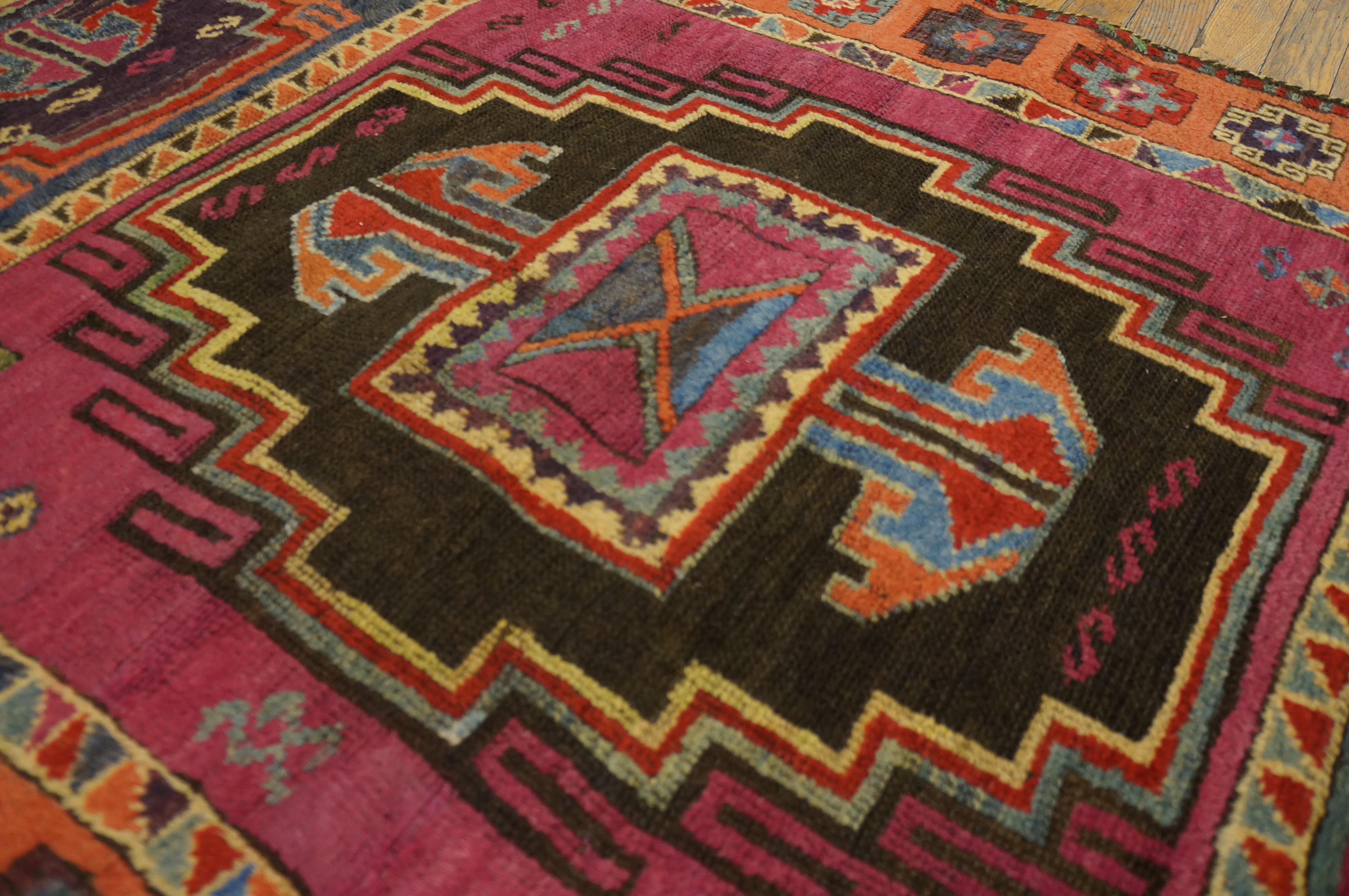 Mid-19th Century Antique Turkish Yuruk Rug For Sale
