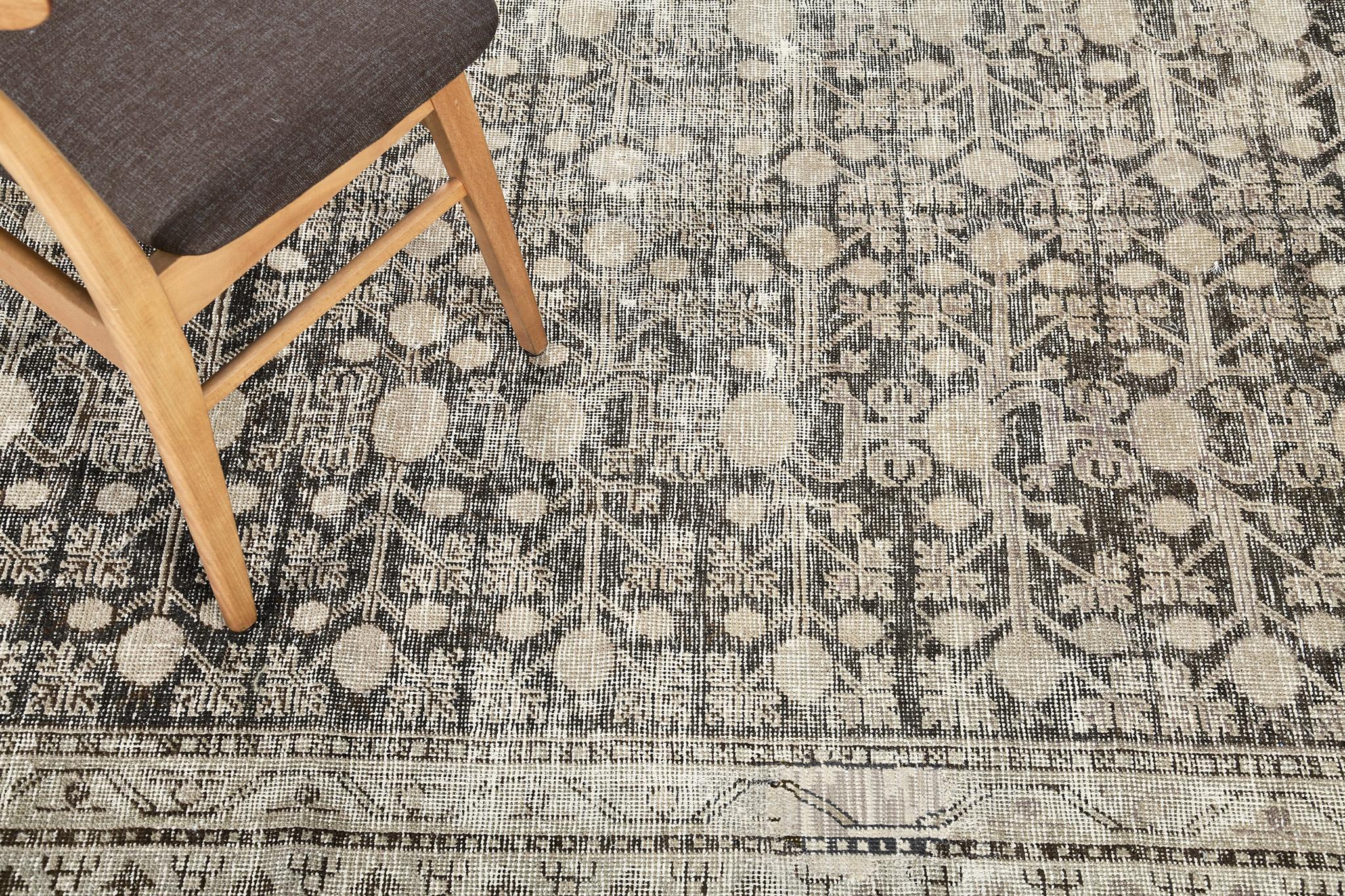 Antique Turkistan Khotan Rug In Fair Condition For Sale In WEST HOLLYWOOD, CA
