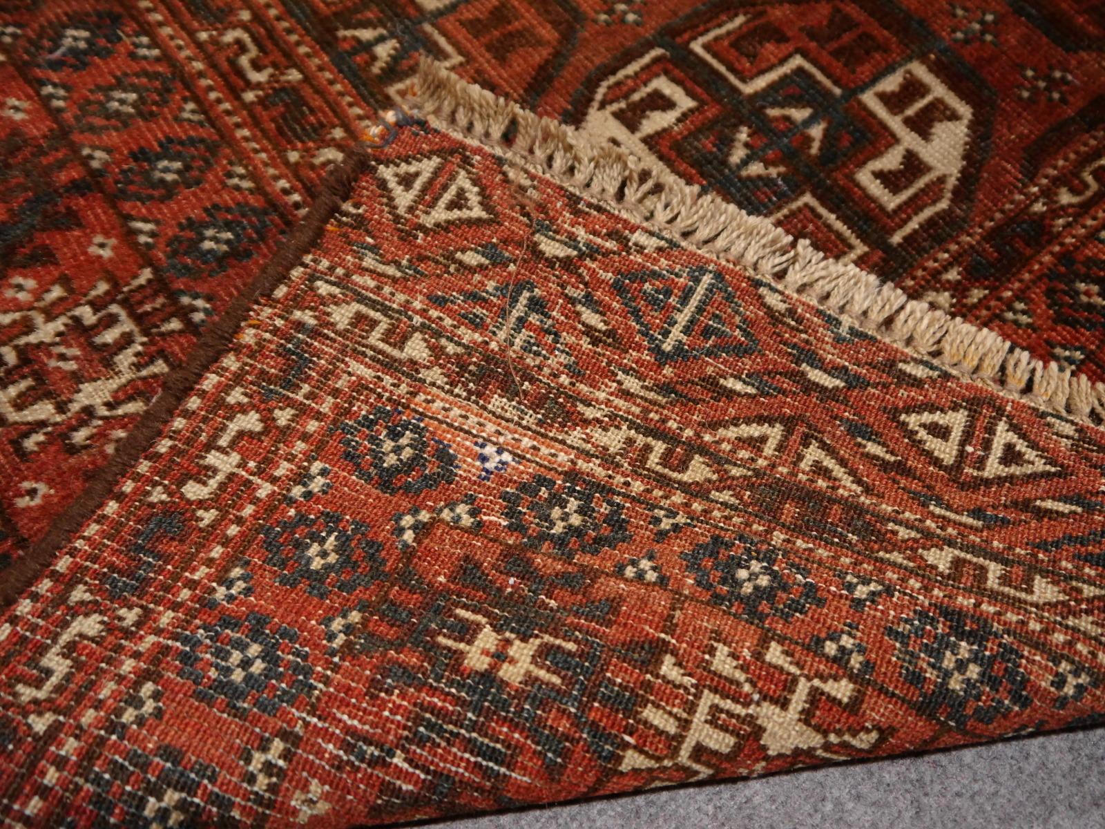 Wool Antique Turkman Bokhara Tekke Tribal Rug