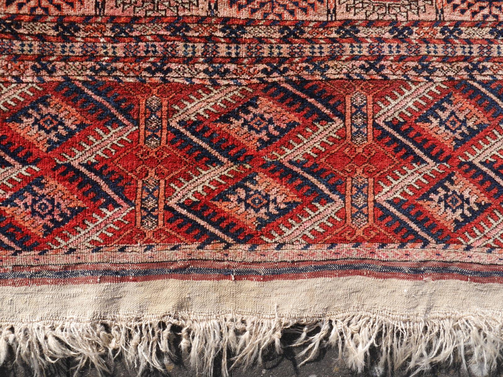 Antique Rug Turkman Tekke Bukhara Main Carpet Djoharian Collection For Sale 4