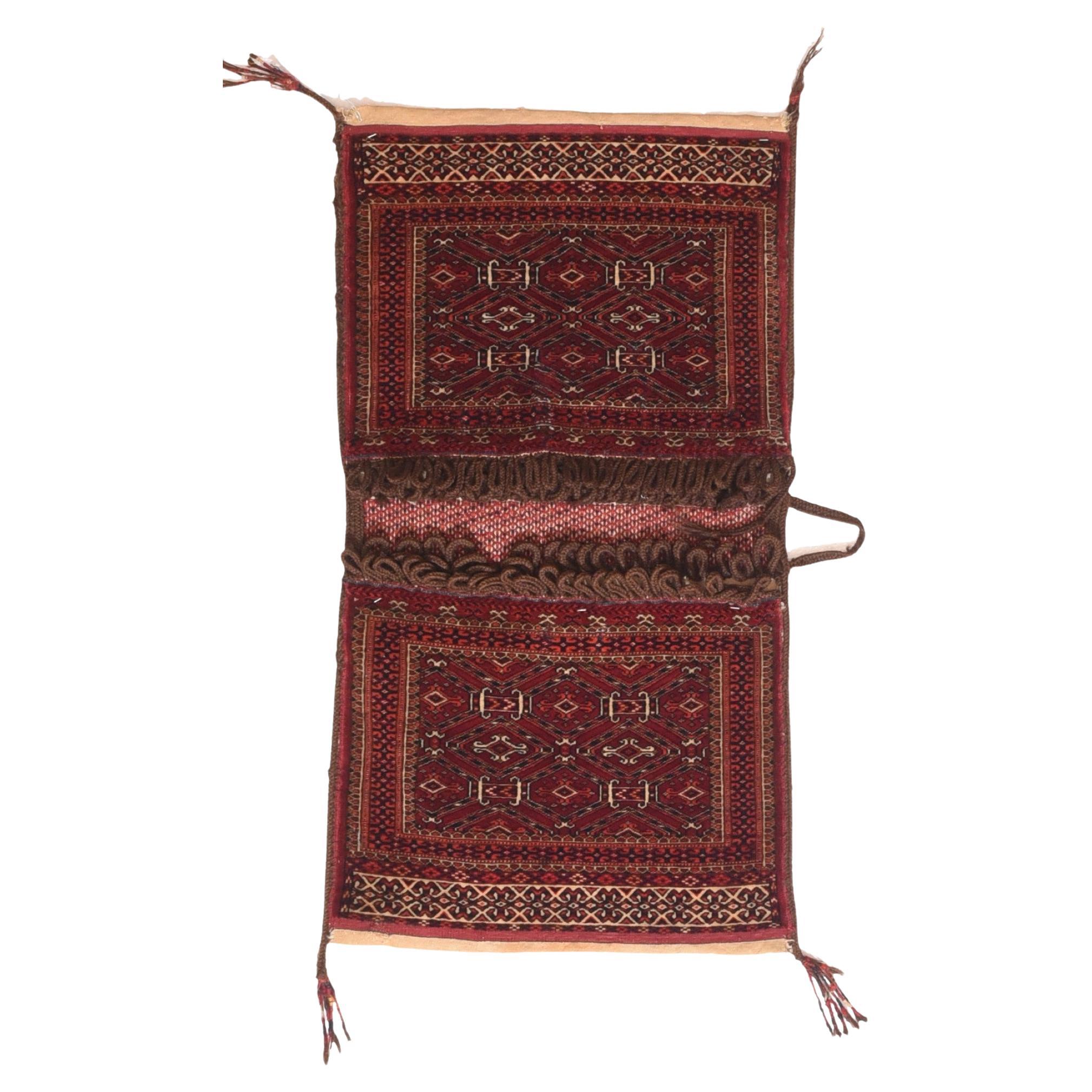 Antique Turkmen Bag 1'6'' x 1'6'' For Sale
