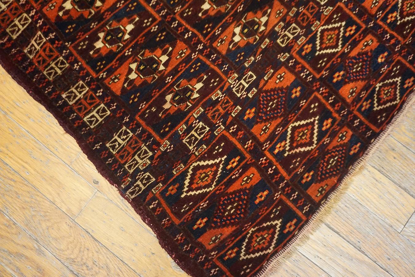 Antique Turkman Tekke Rug 2' 6'' x 4' 4'' For Sale 4