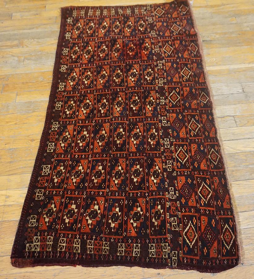Antique Turkman Tekke Rug, size: 2' 6'' x 4' 4''