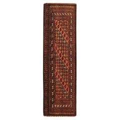 Antiker türkischer Yamut- orientalischer Teppich aus Turkman in Kleingröße, mit Diagonalstreifen-Design