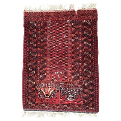 Antique Turkmen Afghan Prayer Rug