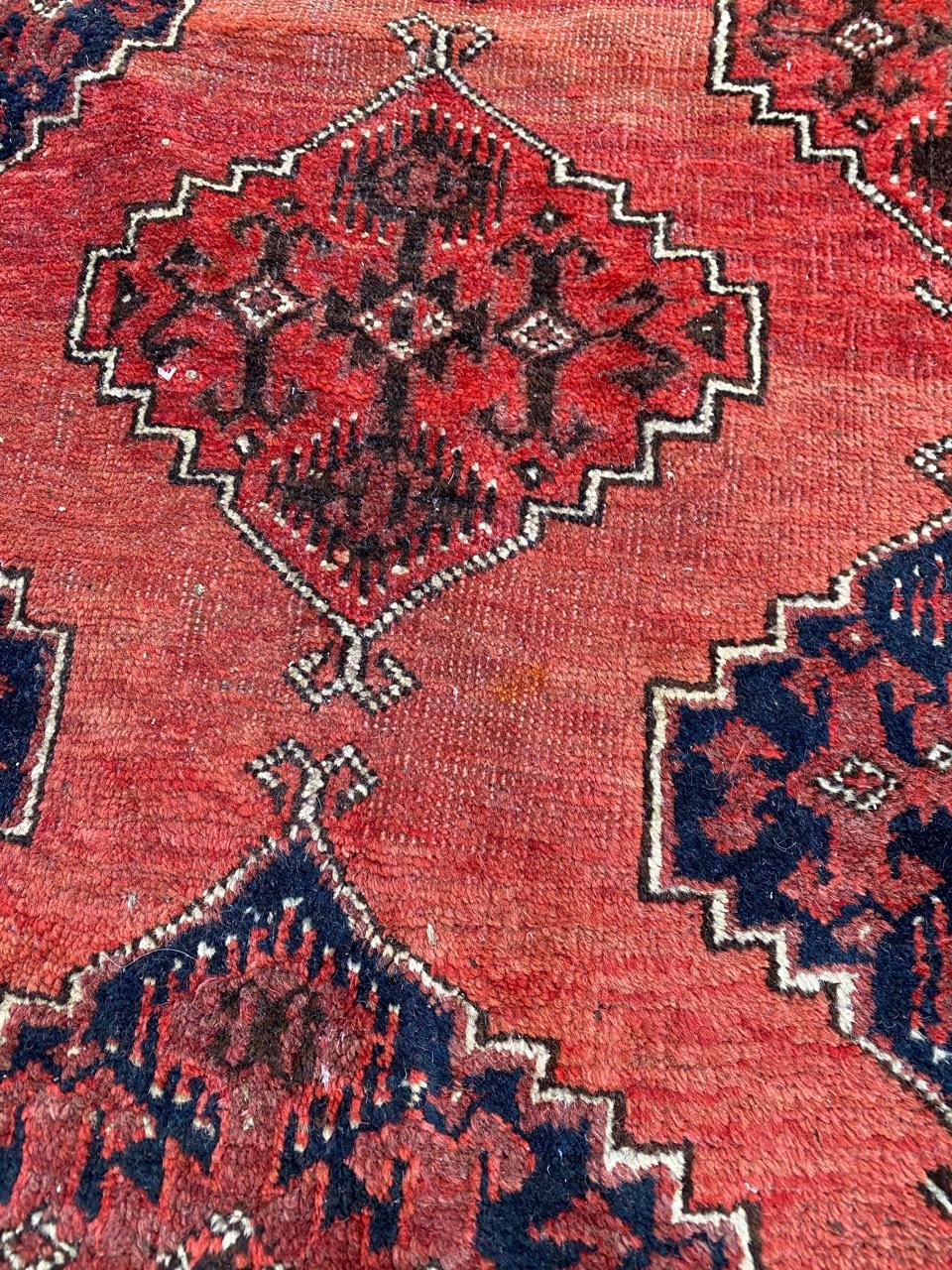 Bobyrug’s nice Antique Turkmen Afghan Rug For Sale 6