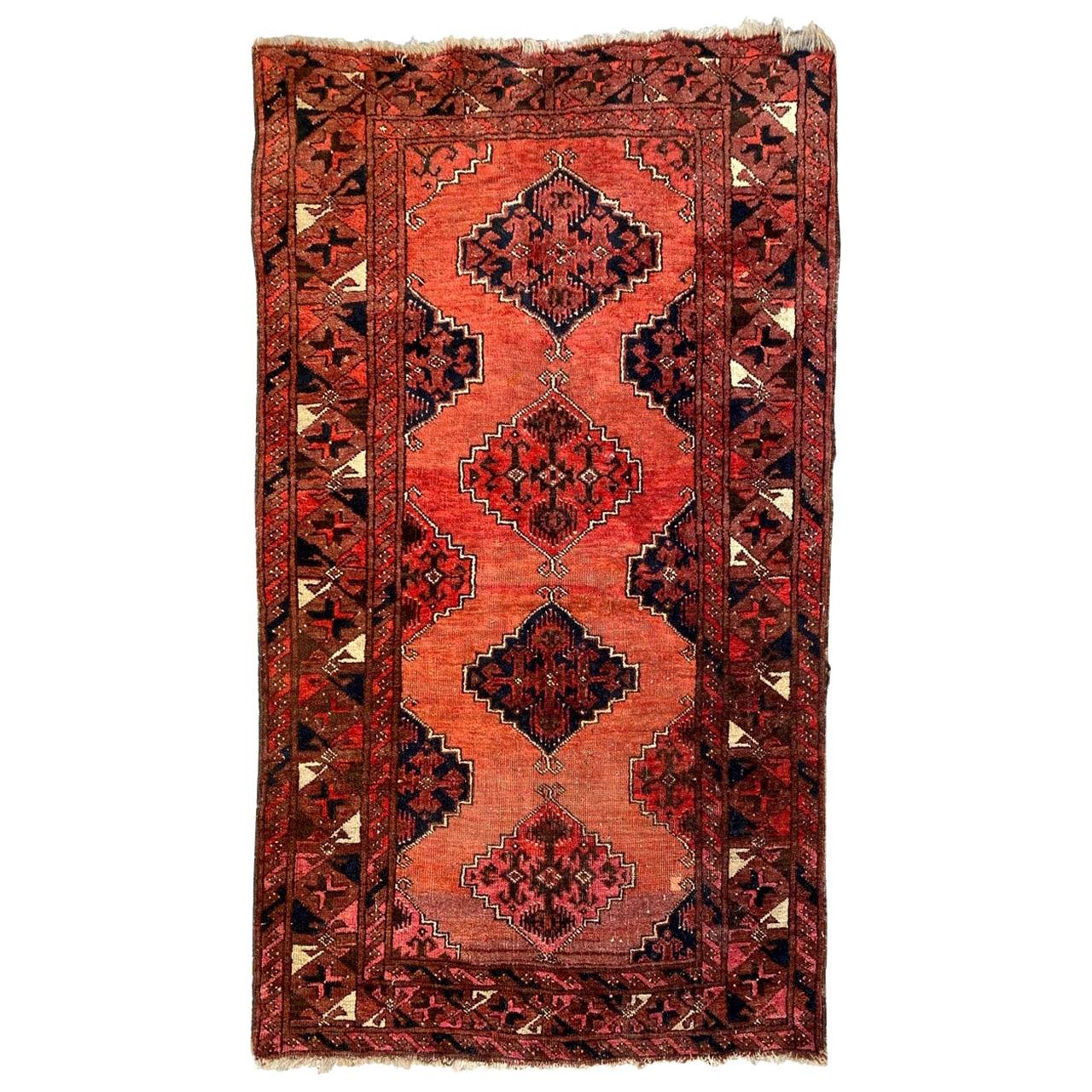 Bobyrug's nice Antique Turkmen Afghan Rug (tapis afghan ancien)