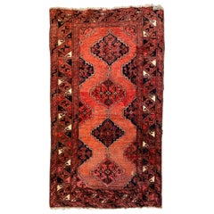 Bobyrug's nice Antique Turkmen Afghan Rug (tapis afghan ancien)