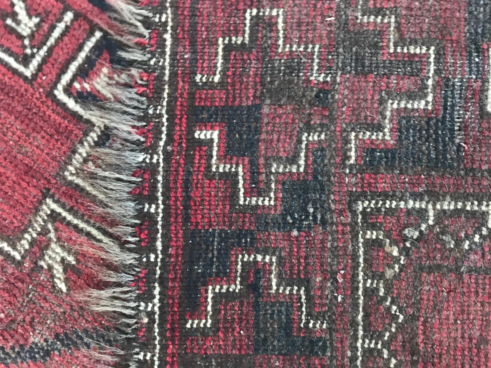Antique Turkmen Afghan Tribal Rug For Sale 6