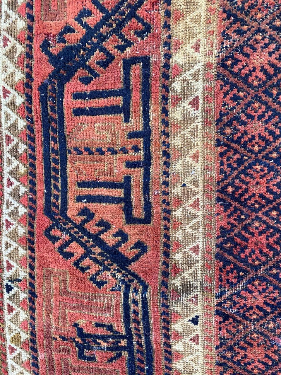 Antique Turkmen Baluch Rug For Sale 2