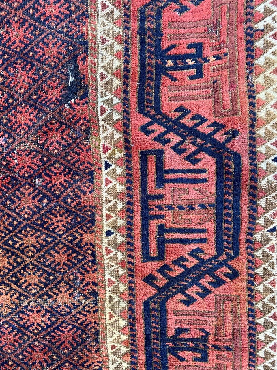Antique Turkmen Baluch Rug For Sale 3