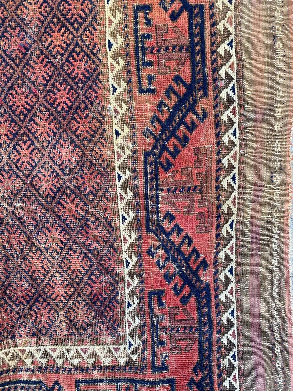 Antique Turkmen Baluch Rug For Sale 4