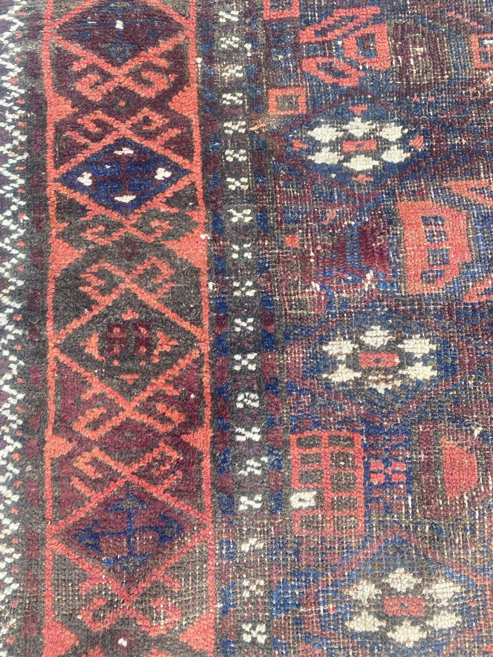 Bobyrug’s Antique Turkmen Baluch Rug For Sale 4