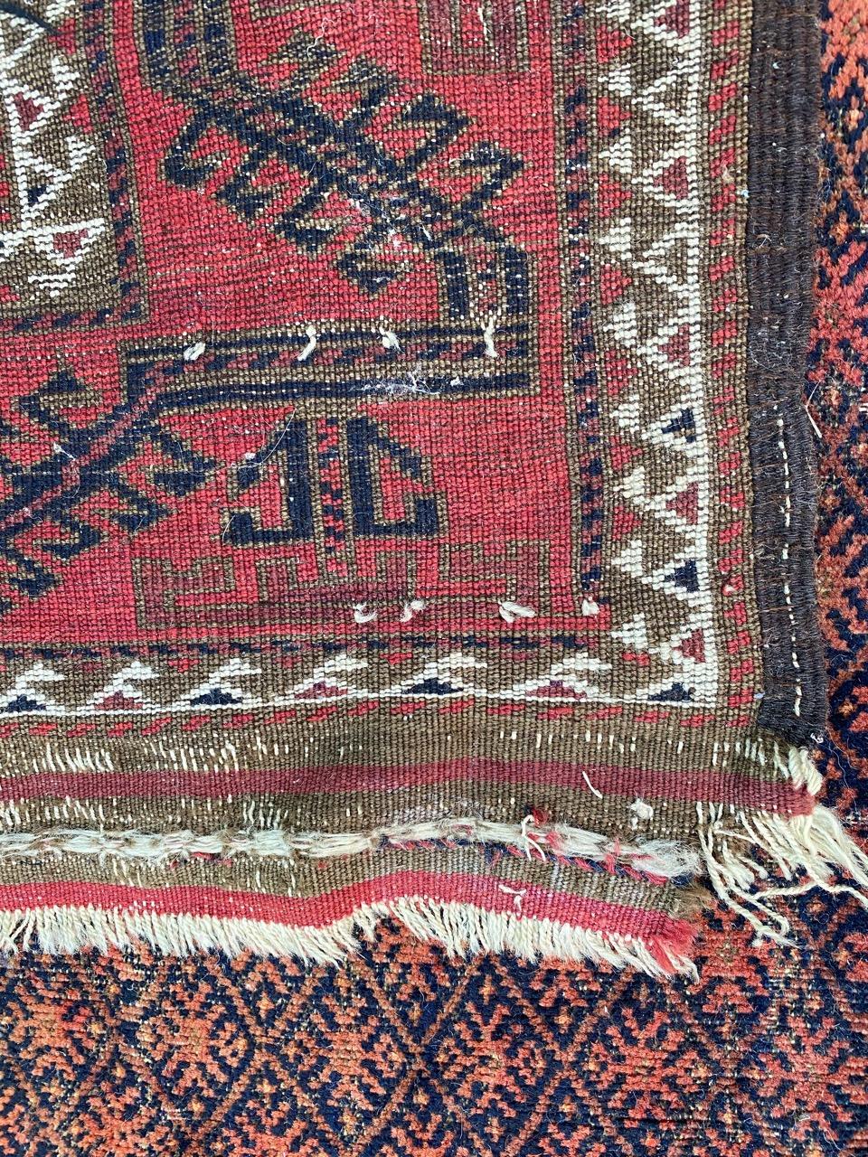 Antique Turkmen Baluch Rug For Sale 8