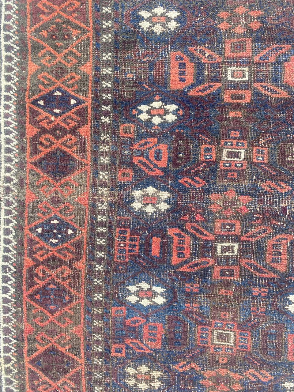 Bobyrug’s Antique Turkmen Baluch Rug For Sale 11