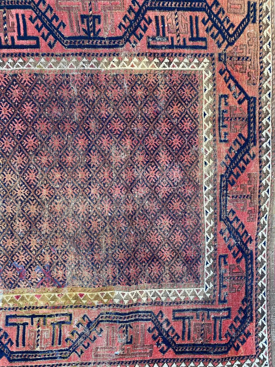 Afghan Antique Turkmen Baluch Rug For Sale