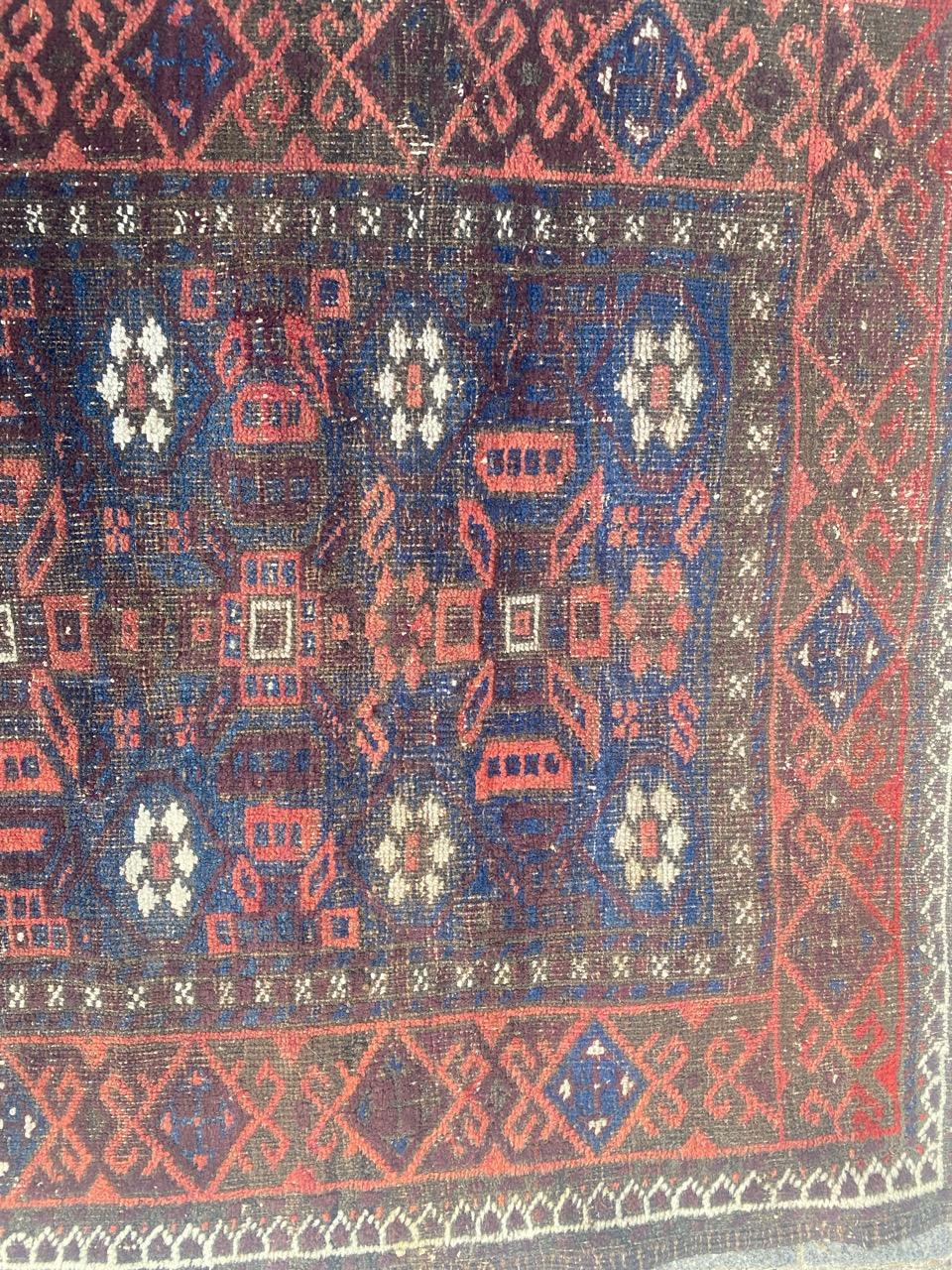 Afghan Bobyrug’s Antique Turkmen Baluch Rug For Sale