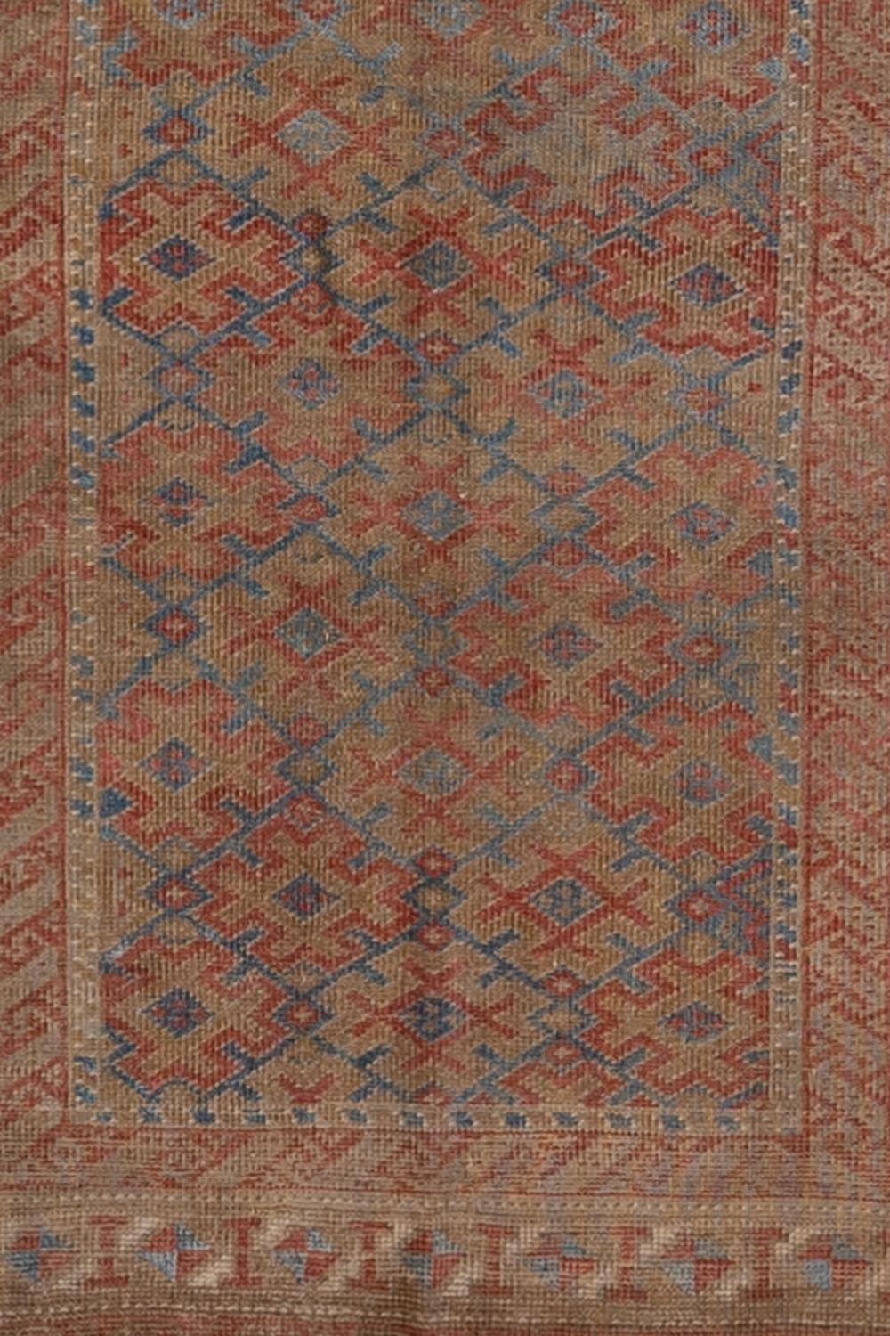 Hand-Woven Antique Turkmen Baluch Rug For Sale