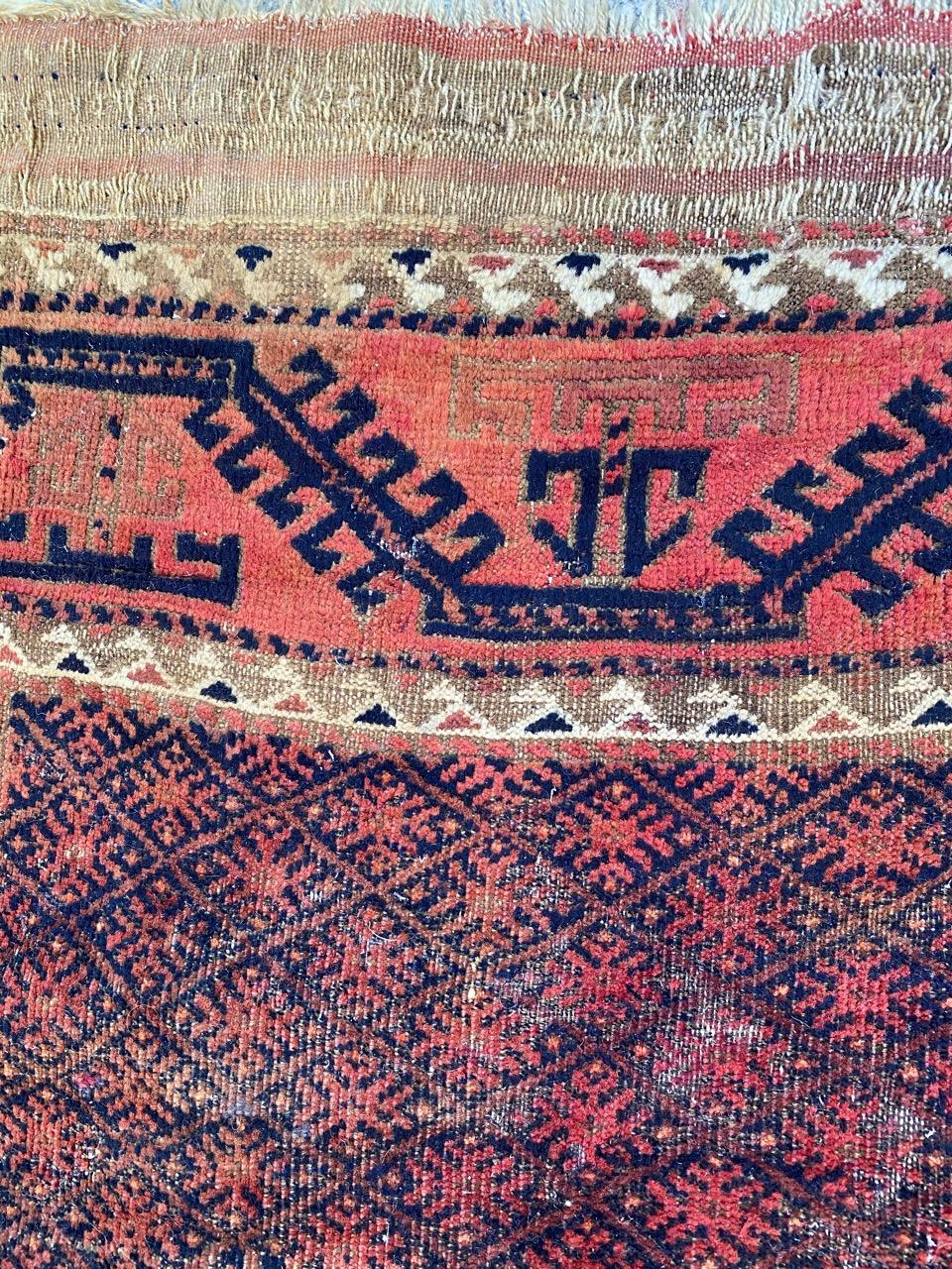 Tapis de baluchon turkmène ancien en vente 1
