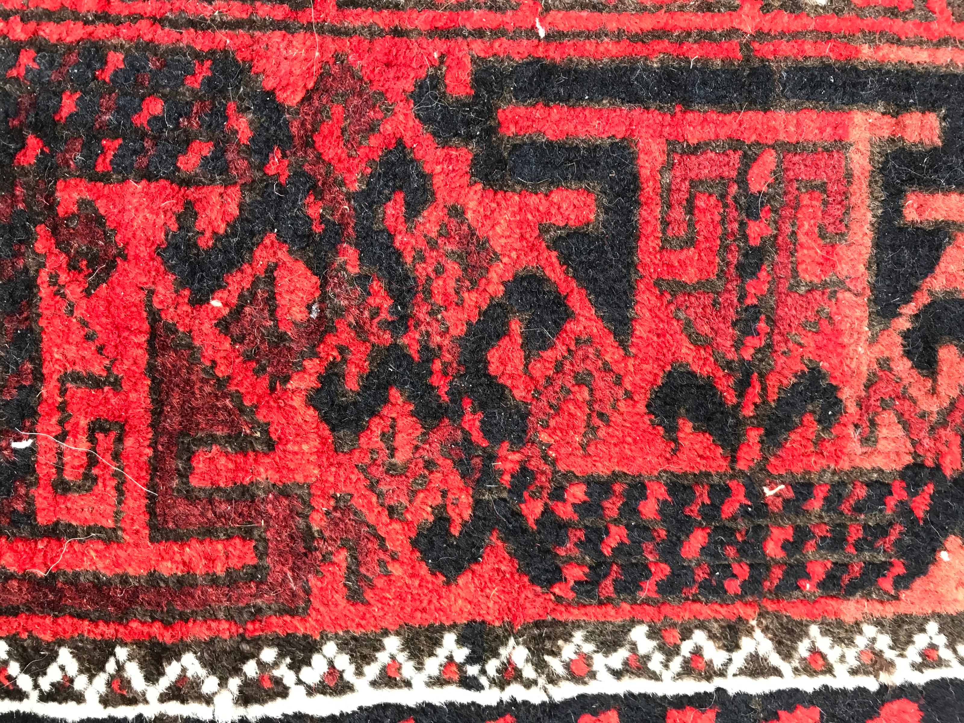 Antique Turkmen Belutch Afghan Rug For Sale 4