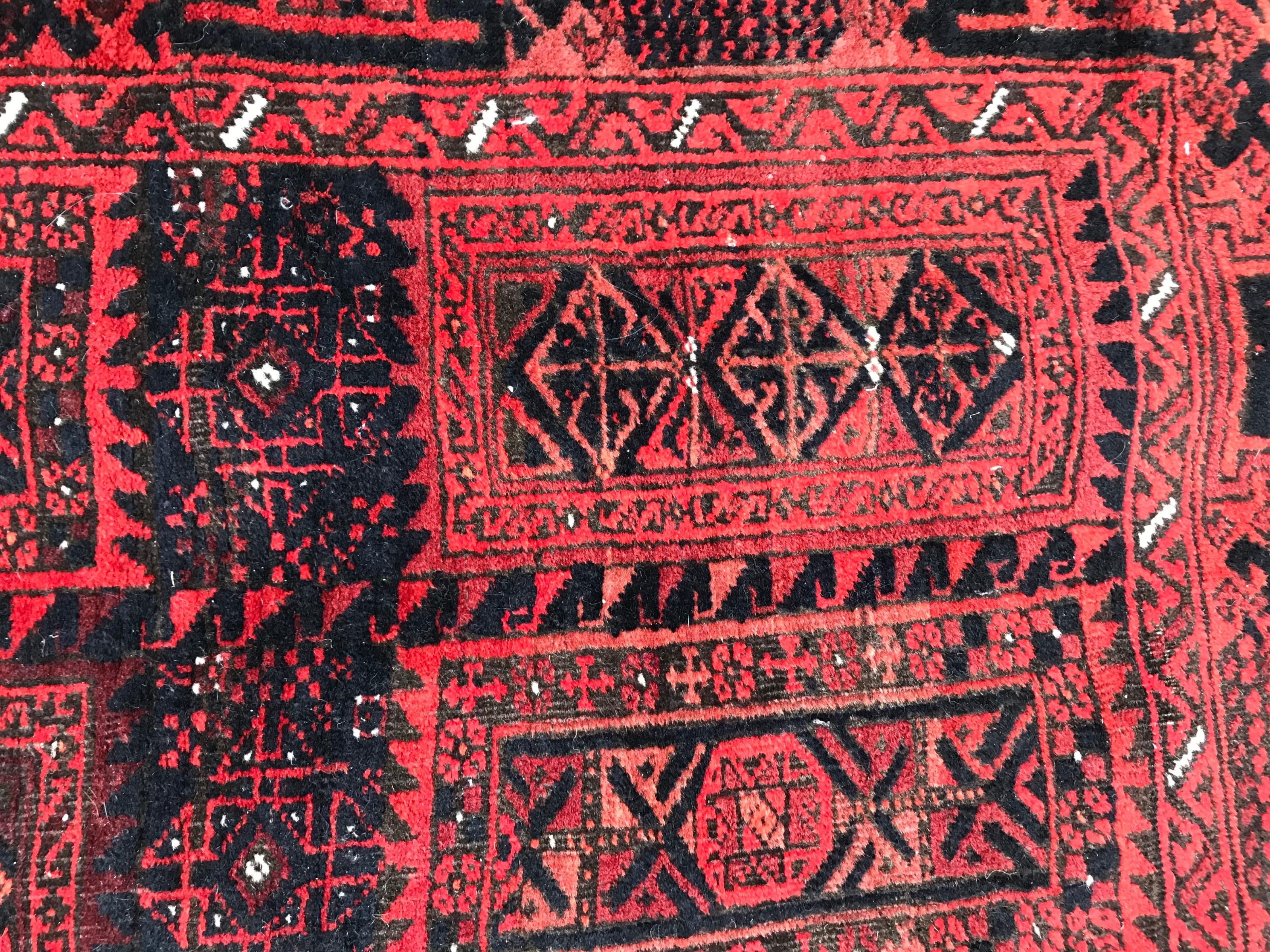 Antiker türkischer belutchfarbener afghanischer Teppich im Angebot 5