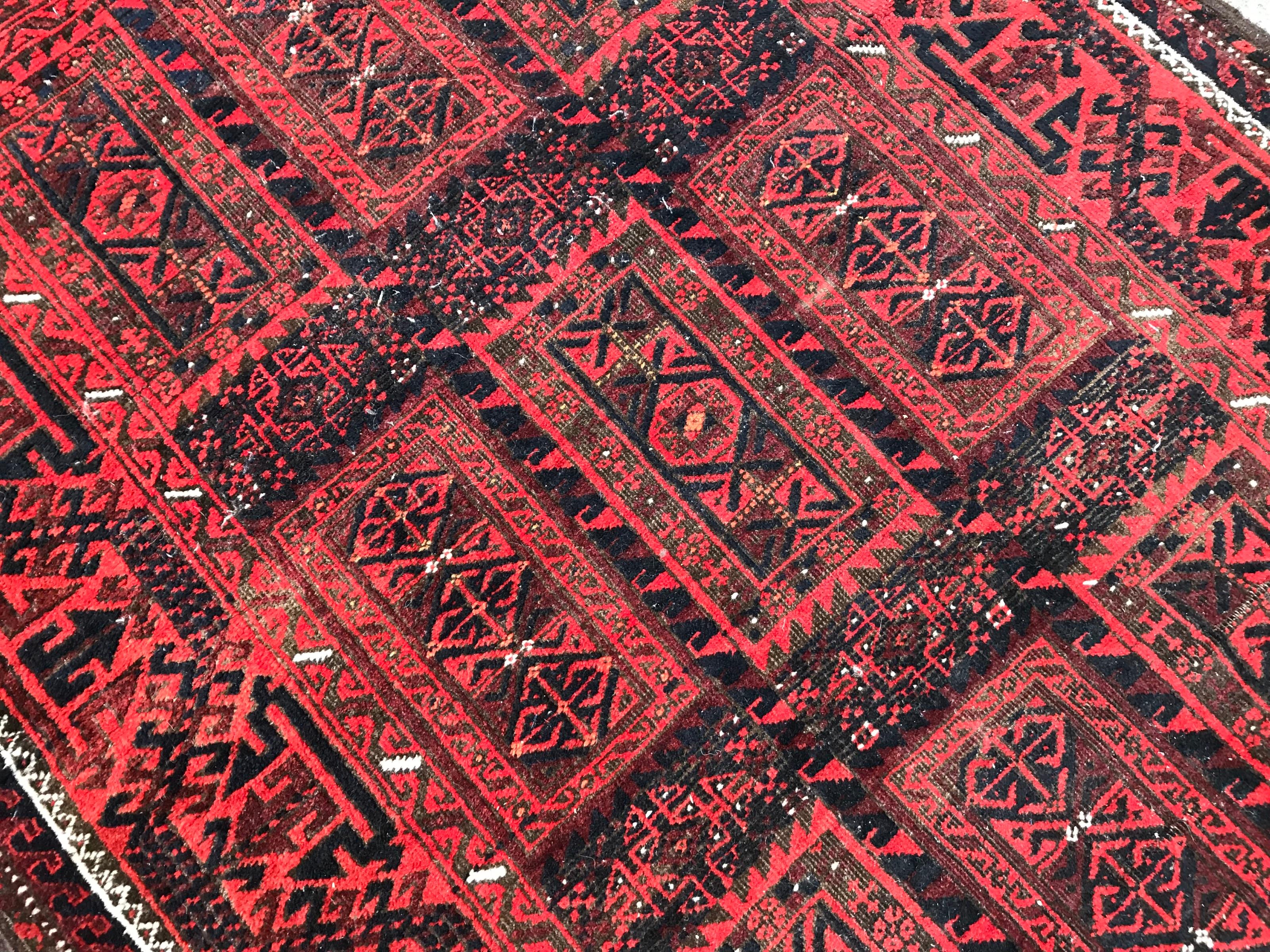 Antiker türkischer belutchfarbener afghanischer Teppich im Angebot 6