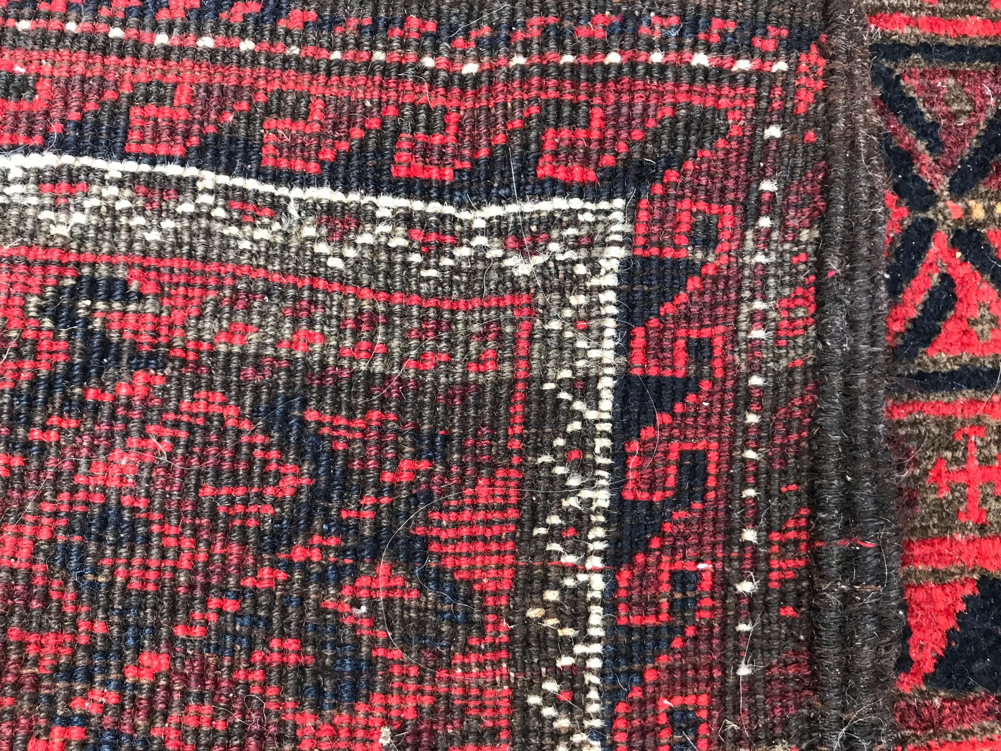 Antiker türkischer belutchfarbener afghanischer Teppich im Angebot 9