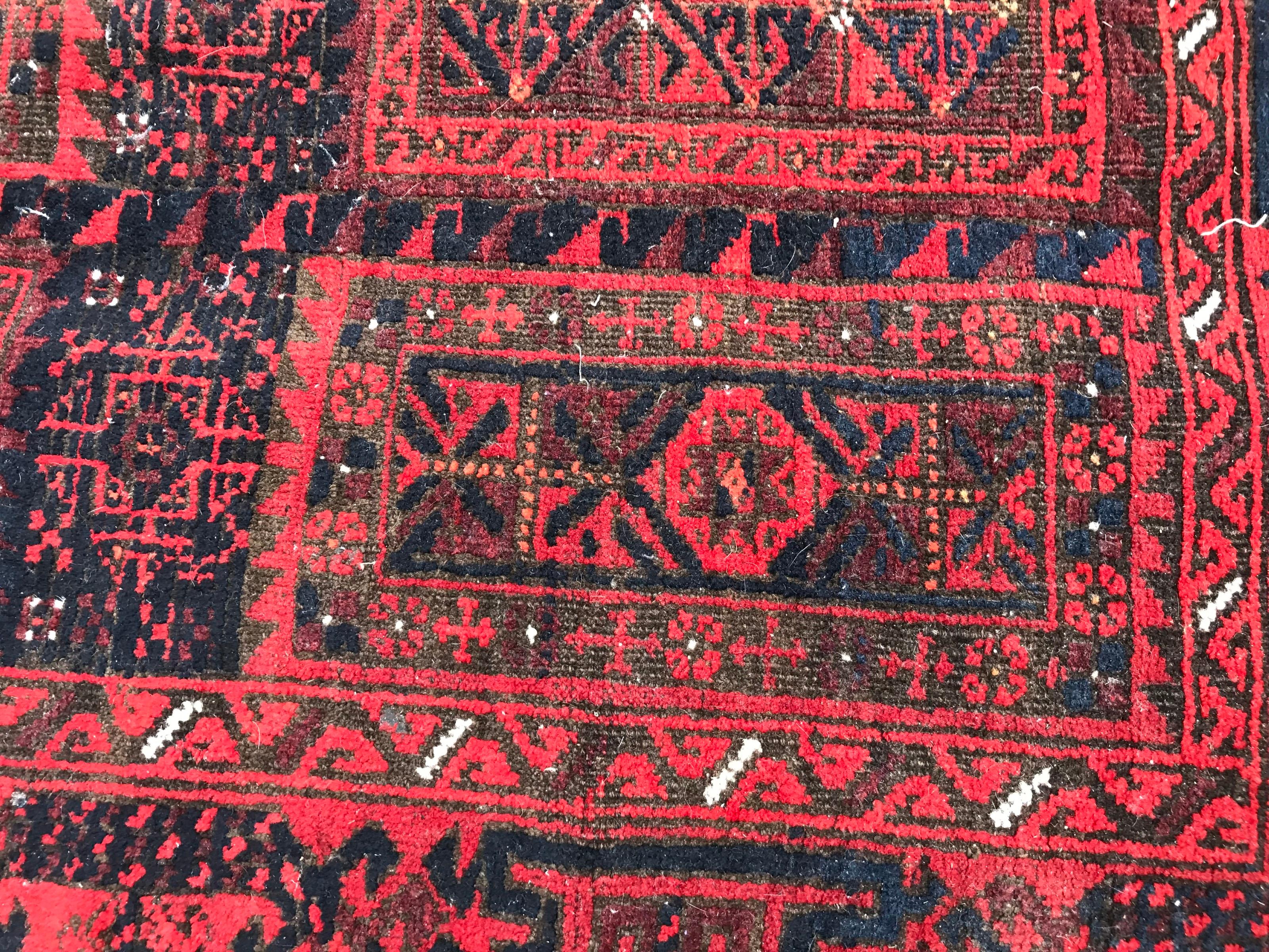 Antiker türkischer belutchfarbener afghanischer Teppich (Afghanisch) im Angebot