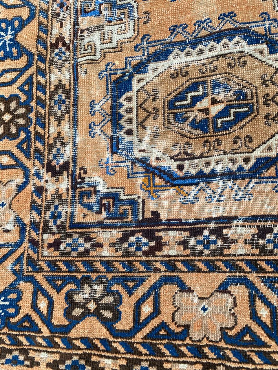 Bobyrug’s Antique Turkmen Bokhara Style Rug For Sale 6