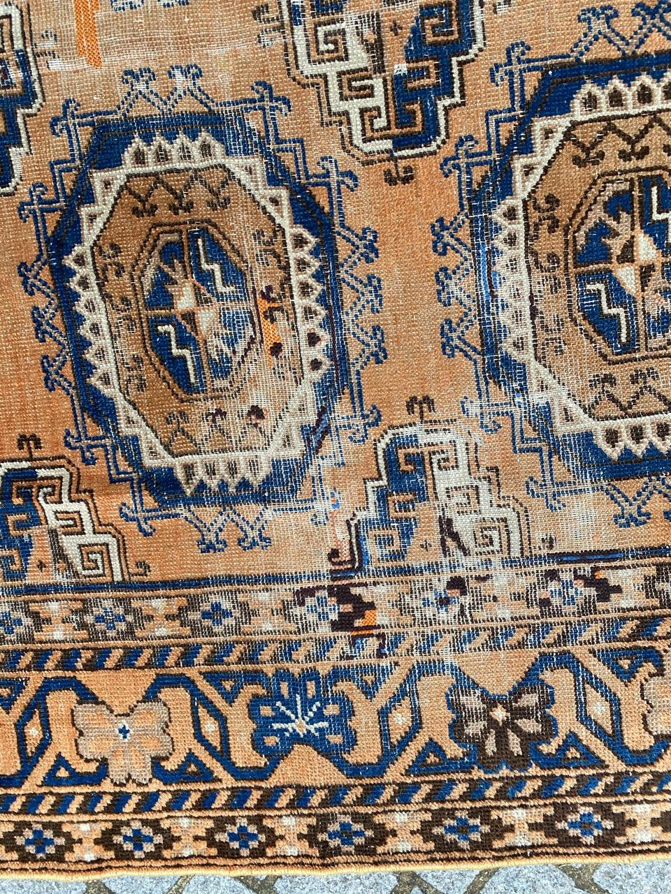 Kazak Bobyrug’s Antique Turkmen Bokhara Style Rug For Sale