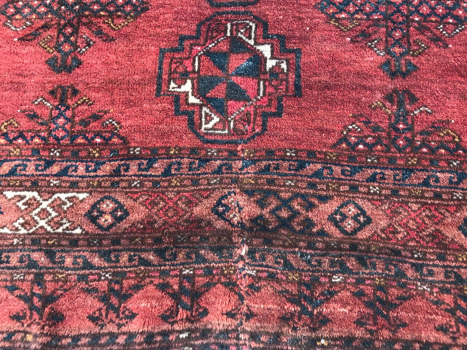 Hand-Knotted Antique Turkmen Boukhara Horse Cover