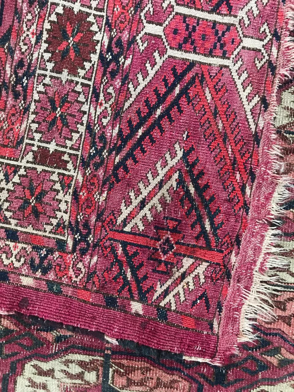 Antique Turkmen Boukhara Rug For Sale 1