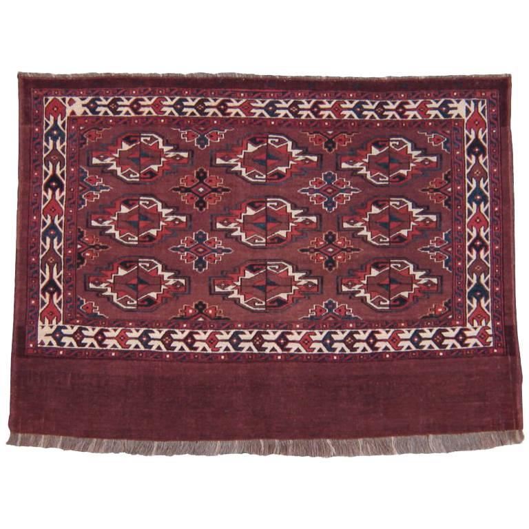 Antique Turkmen "Chuval" Rug For Sale