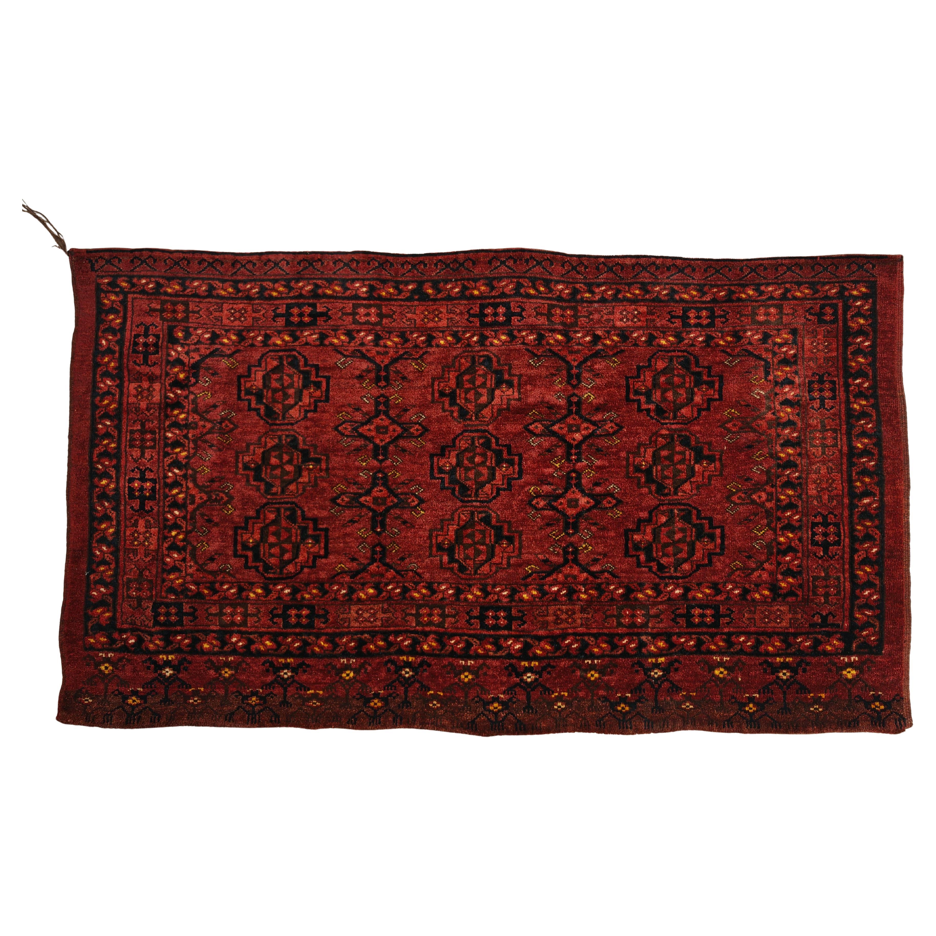 Antique Turkmen Chuval or large floor pillow case by Ersari Tribes, 1920s
