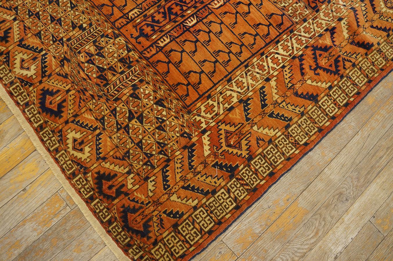 19th Century Central Asian Turkmen Engsi Carpet ( 3' 9