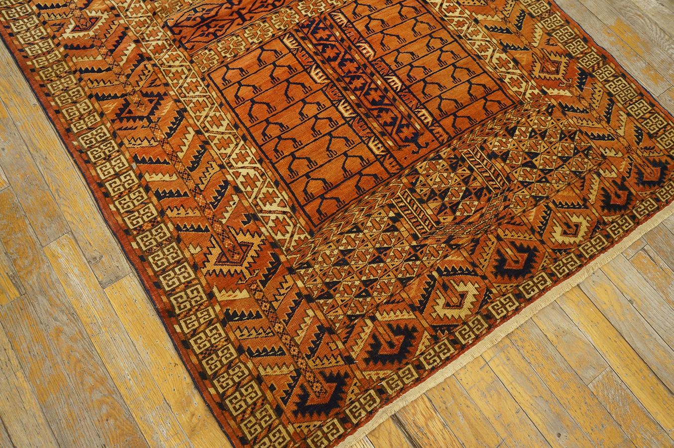 Late 19th Russian Turkmen Engsi Carpet ( 3' 9