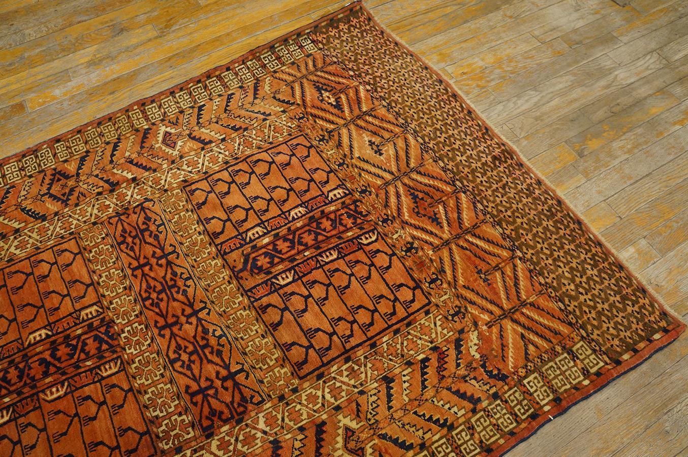 Late 19th Russian Turkmen Engsi Carpet ( 3' 9