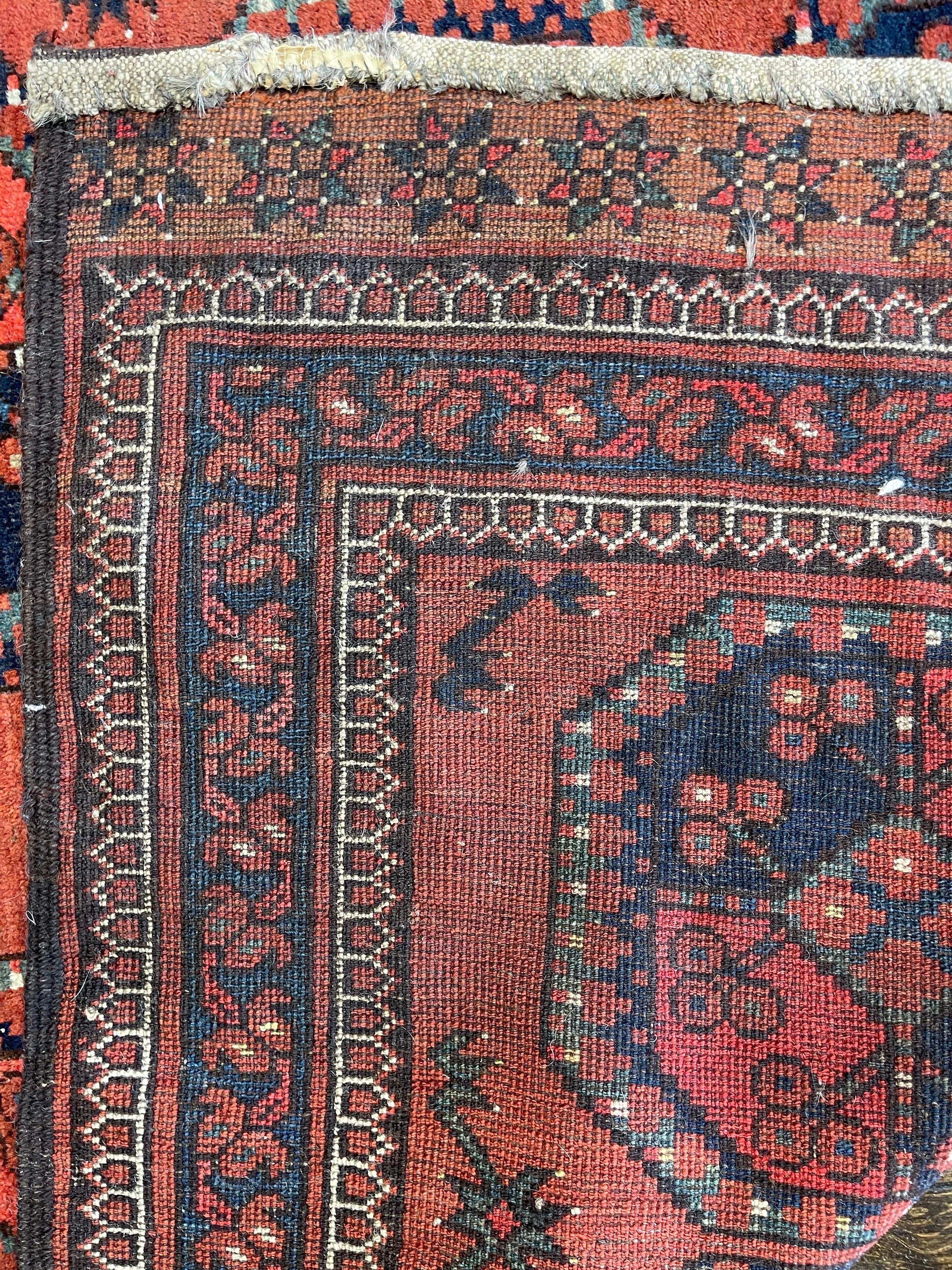 Antique Turkmen Ersari Rug circa 1900  For Sale 5