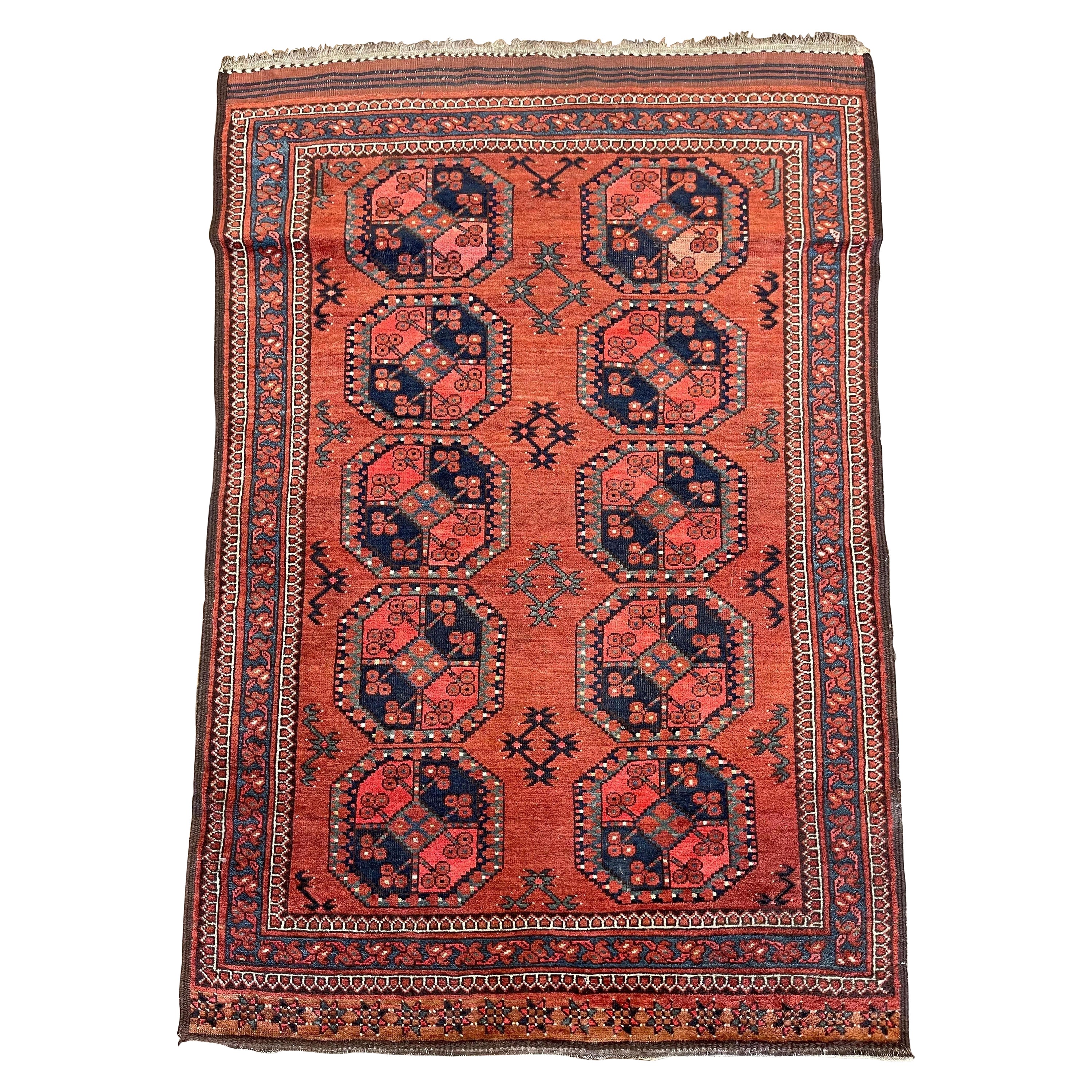 Antiker turkmenischer Ersari-Teppich um 1900 im Angebot