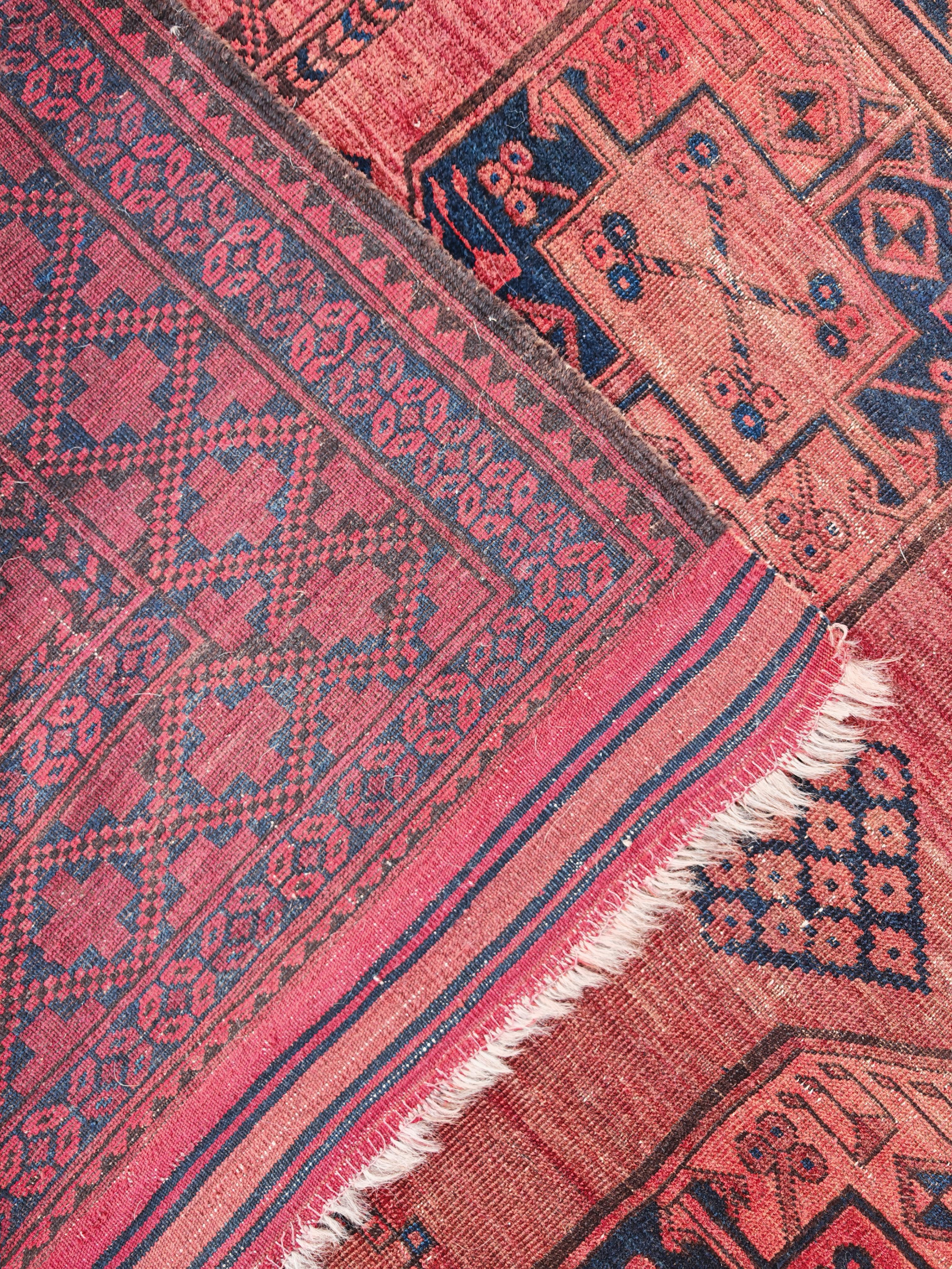 Ancien tapis Turkmène Ersari, noué à la main en 100% laine, Afghanistan années 1920 en vente 4