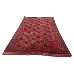 Ancien tapis Turkmène Ersari, noué à la main en 100% laine, Afghanistan années 1920
