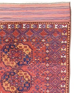 Antique Turkmen Ersari Rug, Late 19th Century
