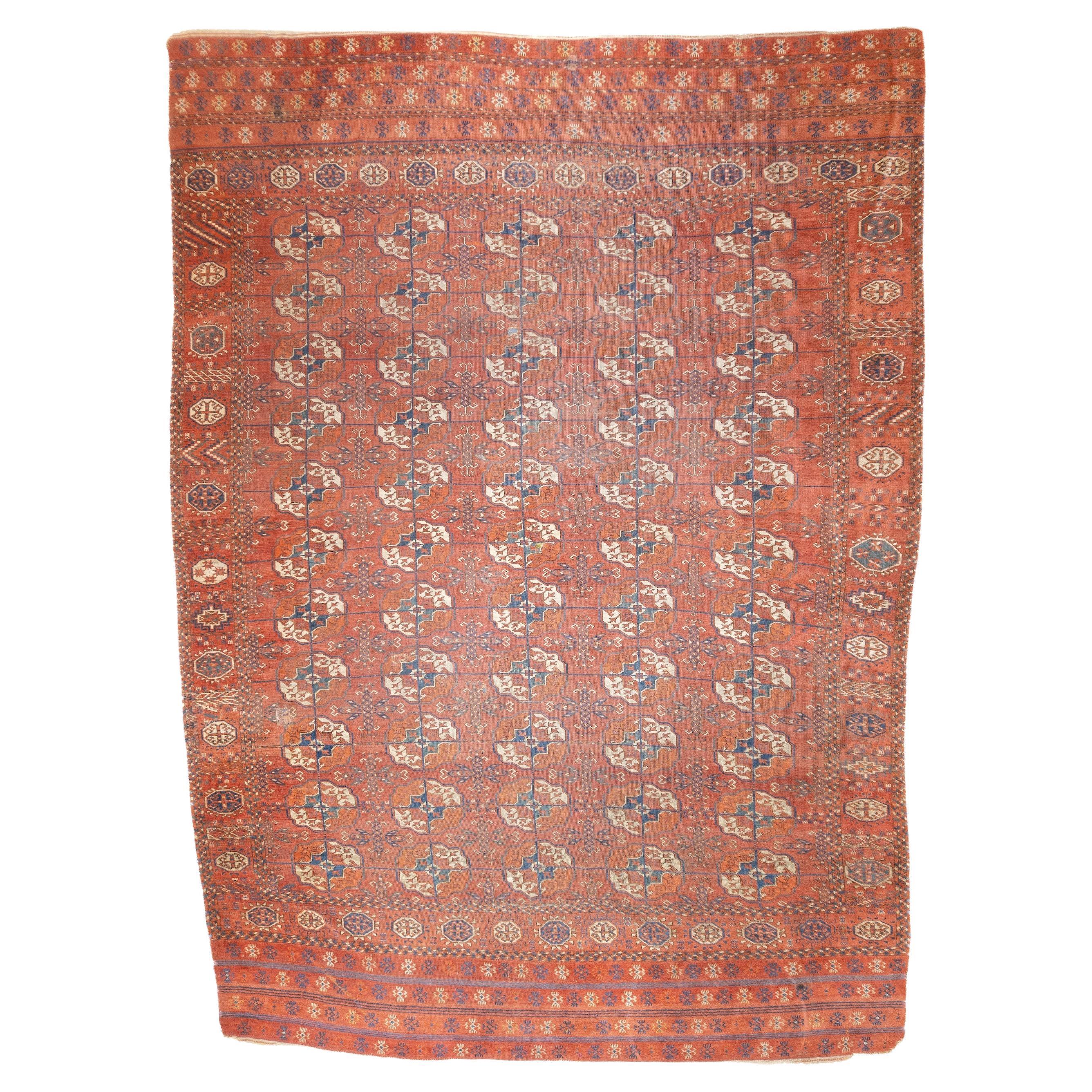 Antiker Turkmenischer Hauptteppich 7'3'' x 10'2''