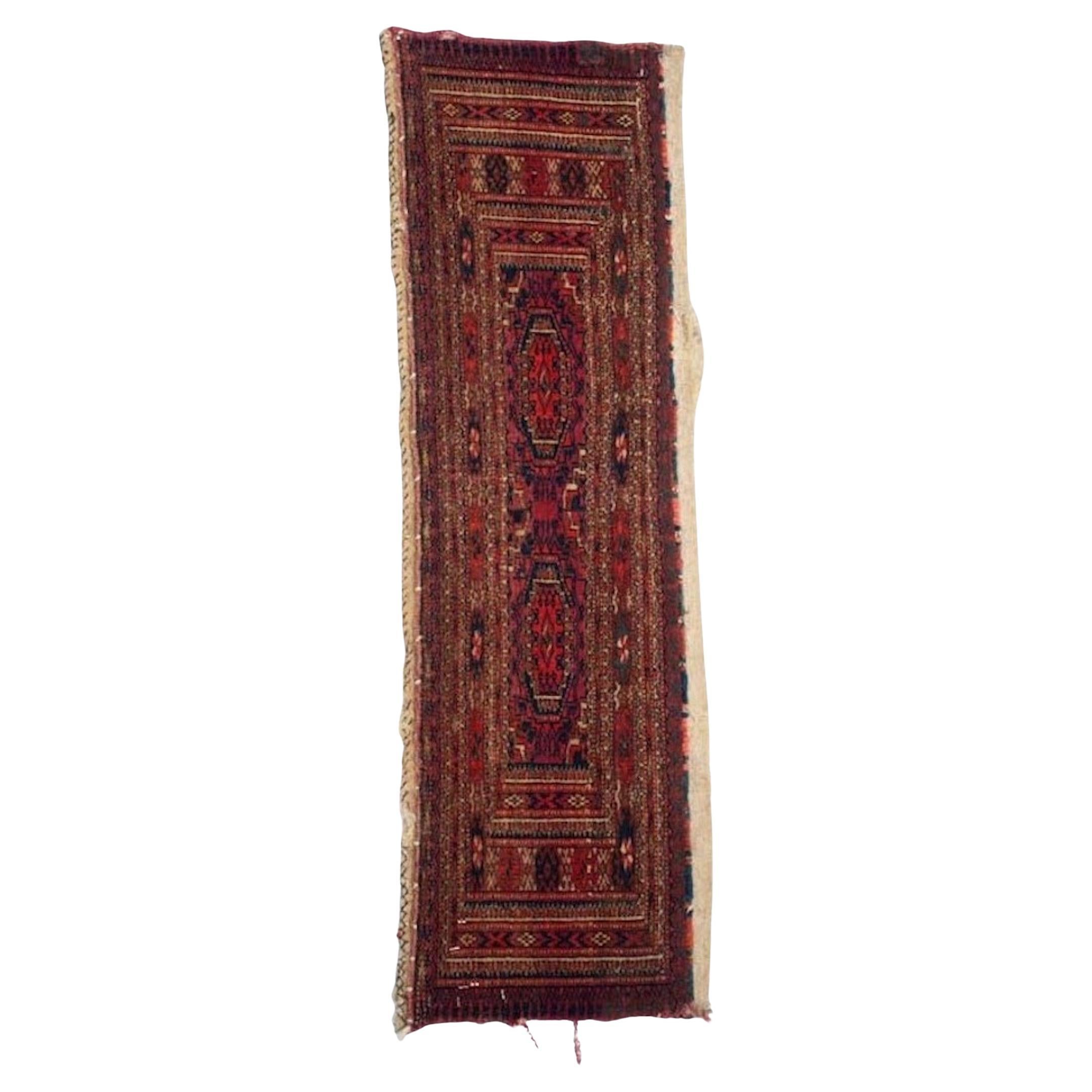 Antique Turkmen Rug 1’0" x 3’7”