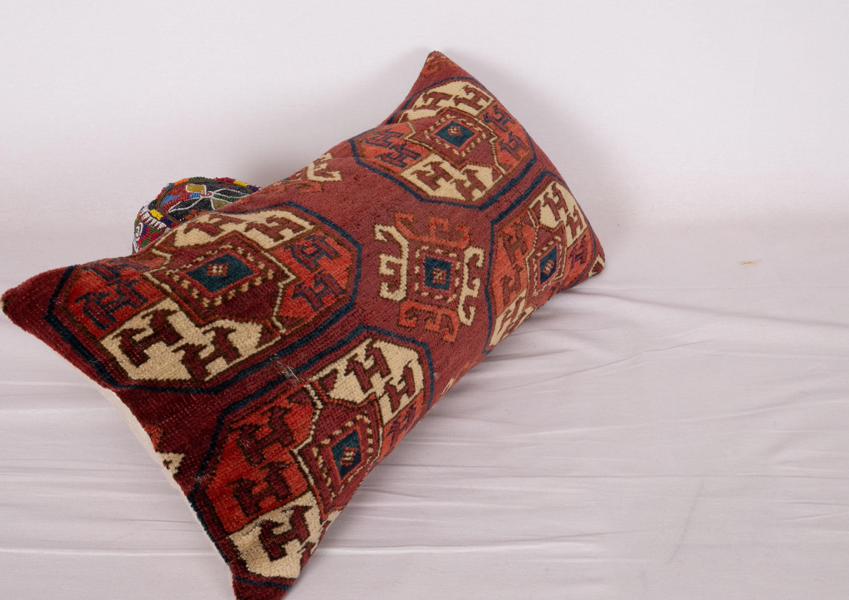 Antique Turkmen Rug Pillow Case Made from a 19th Century Turkmen Main Rug 1