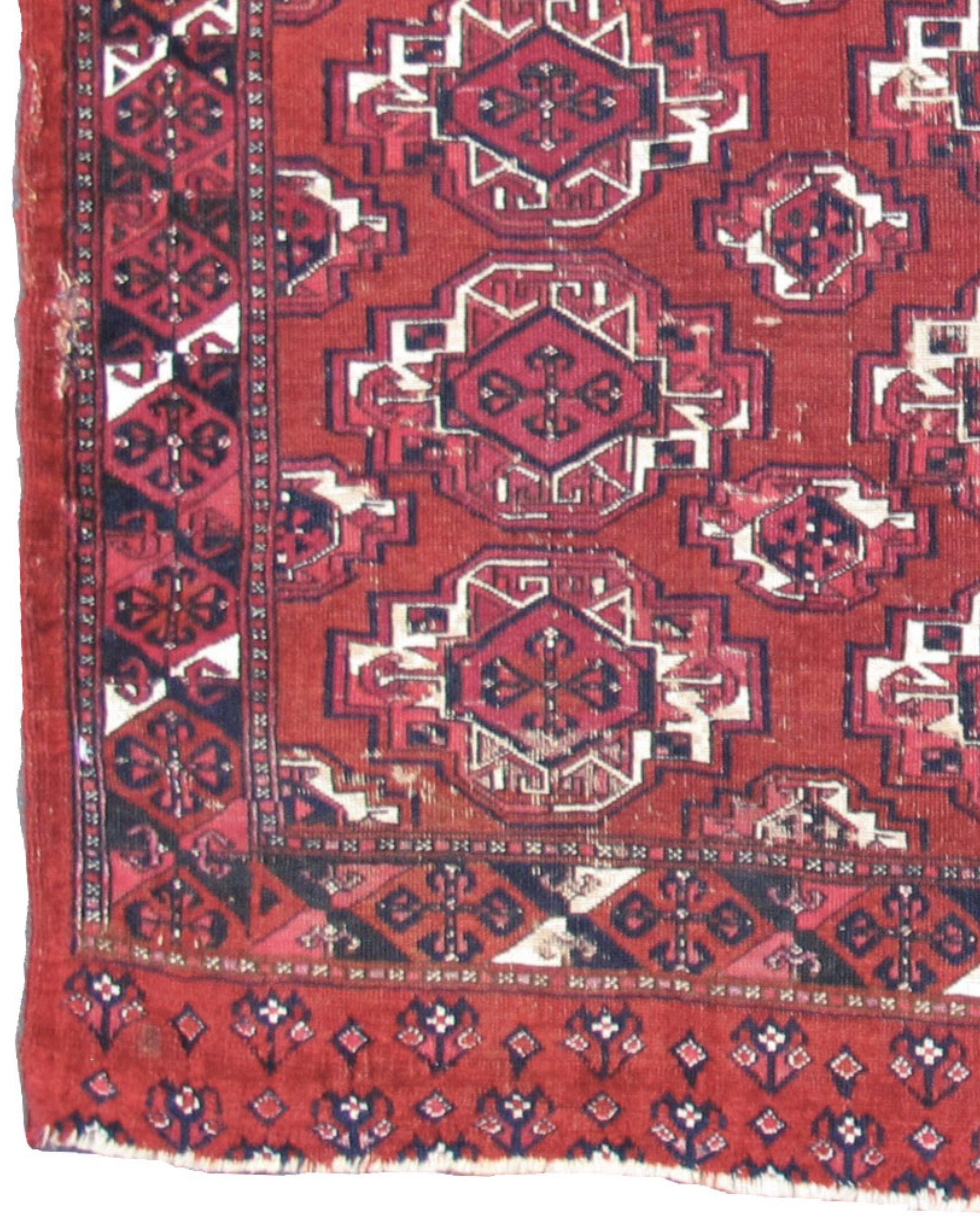 Antique Turkmen Saryk Chuval Rug, 19th Century For Sale 1